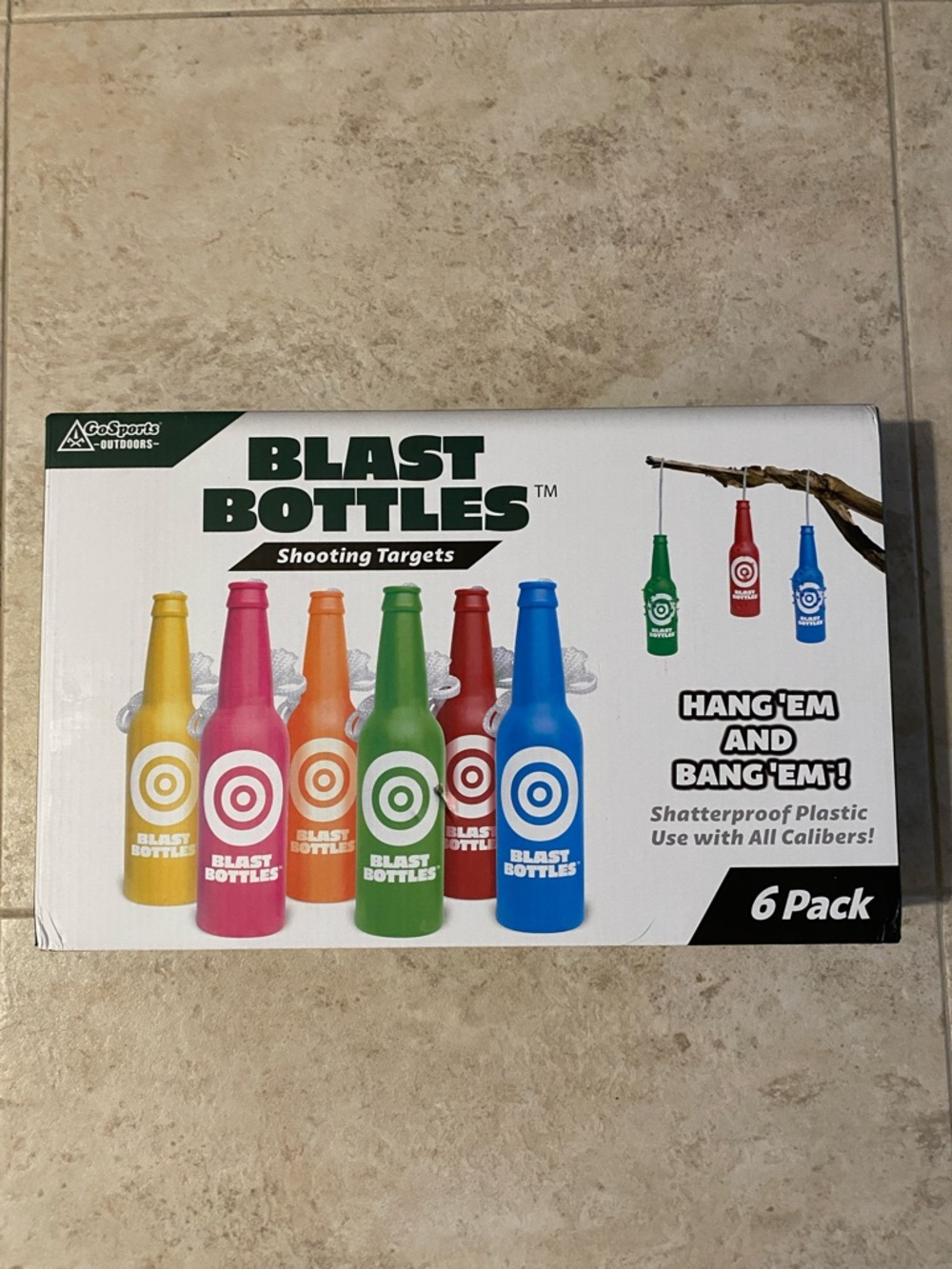 Blast Bottles Shooting Targets 6-Pack by GoSports - Multicolor